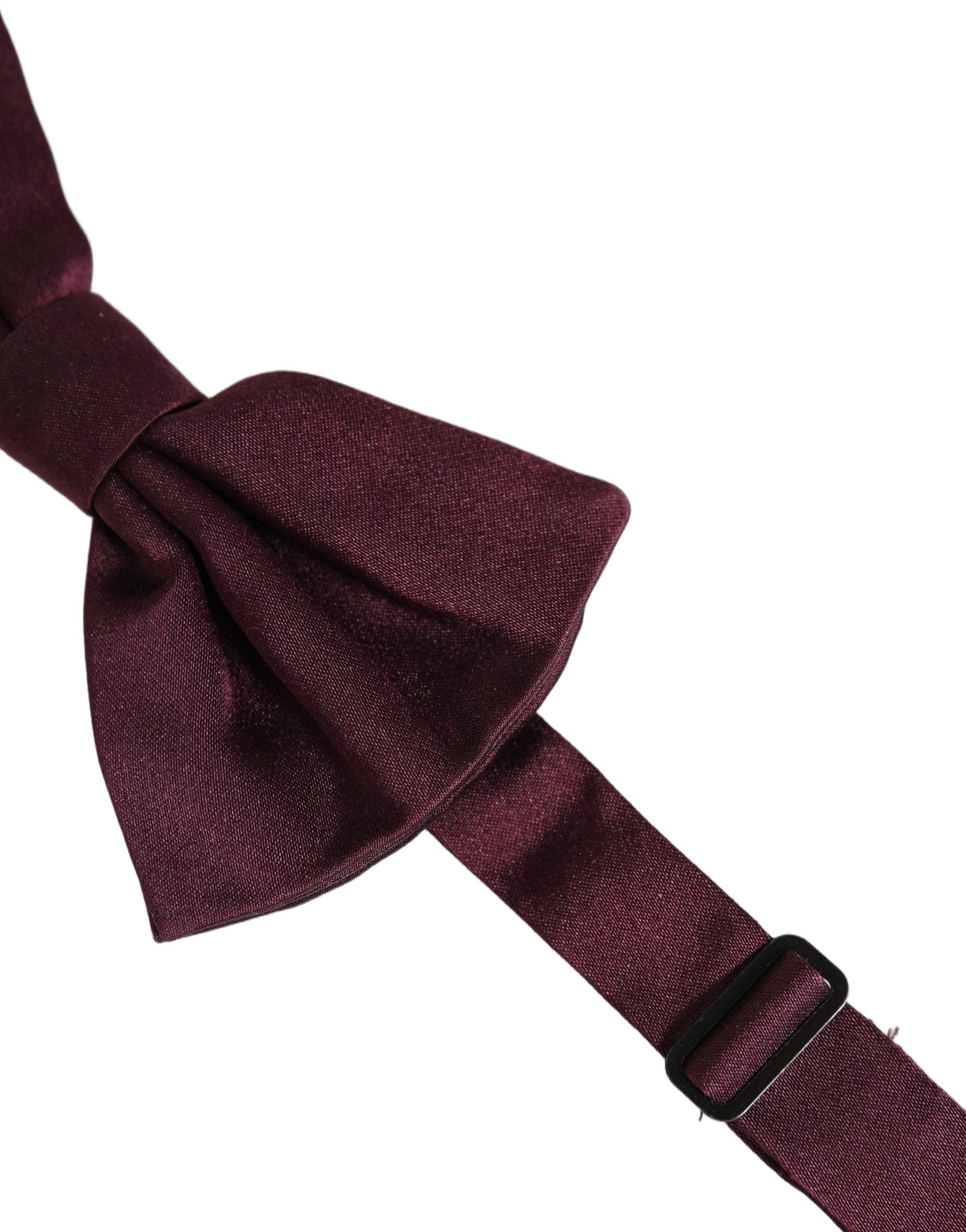 Dolce & Gabbana Dolce & Gabbana Men Maroon 100% Silk Adjustable Neck Papillon Bow Men's Tie