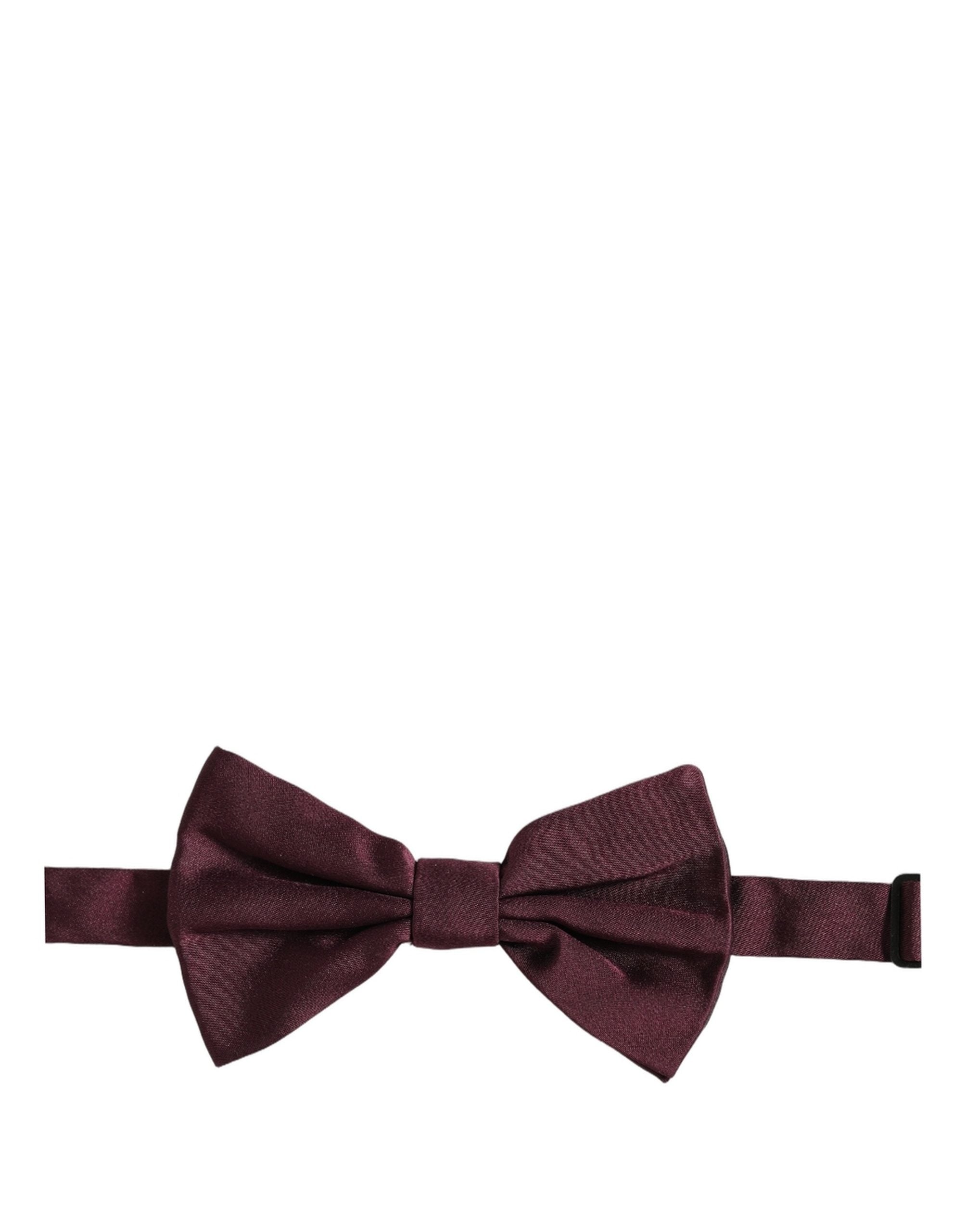 Dolce & Gabbana Dolce & Gabbana Men Maroon 100% Silk Adjustable Neck Papillon Bow Men's Tie