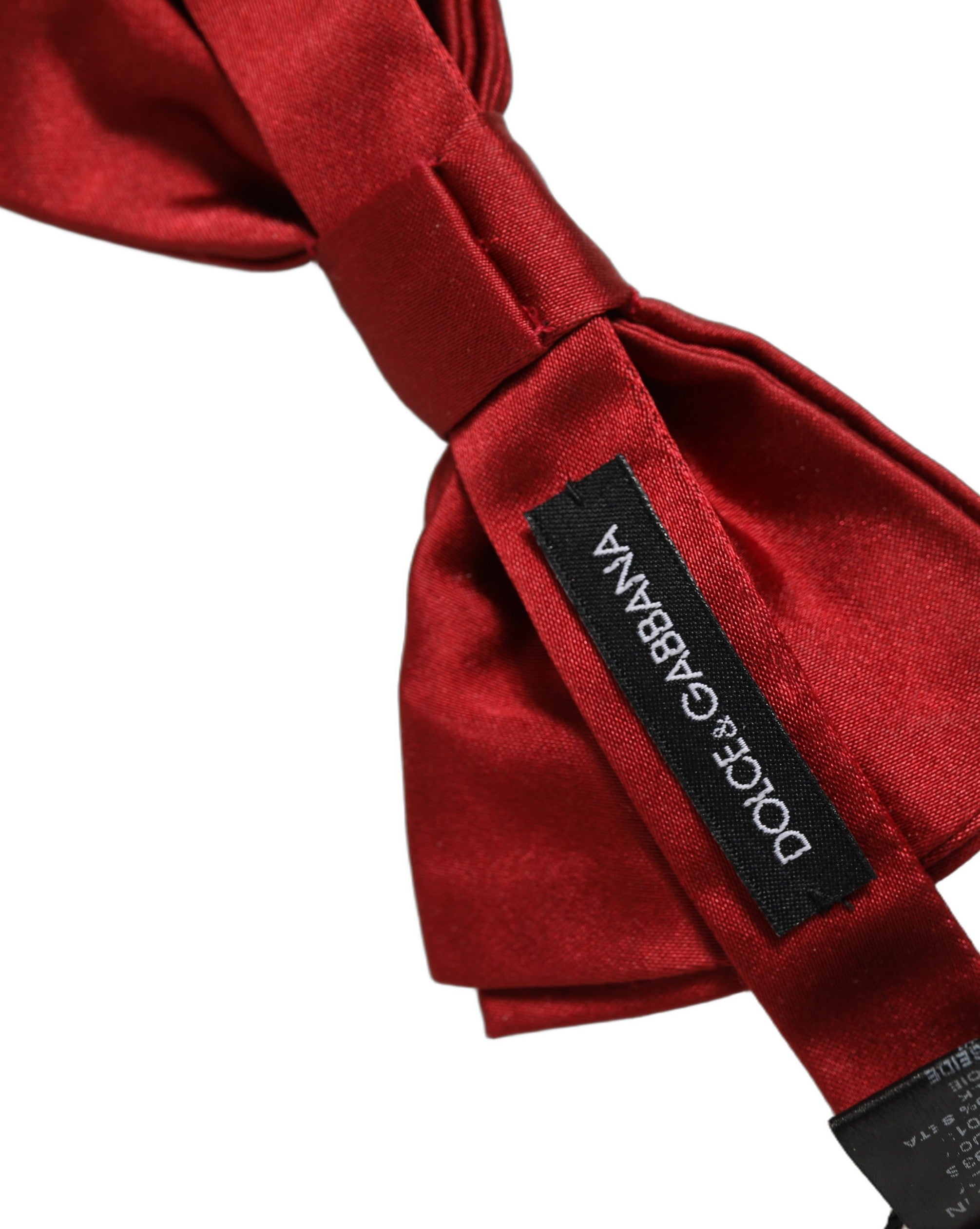 Dolce & Gabbana Dolce & Gabbana Men Red 100% Silk Adjustable Neck Papillon Bow Men's Tie