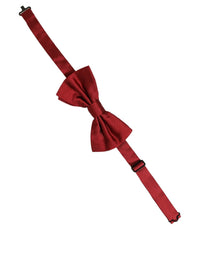 Dolce & Gabbana Dolce & Gabbana Men Red 100% Silk Adjustable Neck Papillon Bow Men's Tie