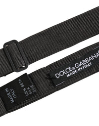 Dolce & Gabbana Dolce & Gabbana Men Black 100% Cotton Adjustable Neck Papillon Bow Men's Tie