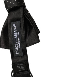 Dolce & Gabbana Dolce & Gabbana Men Black DG Polka Dot Adjustable Neck Papillon Bow Men's Tie