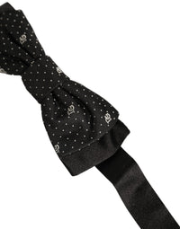 Dolce & Gabbana Dolce & Gabbana Men Black DG Polka Dot Adjustable Neck Papillon Bow Men's Tie