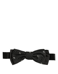 Dolce & Gabbana Dolce & Gabbana Men Black DG Polka Dot Adjustable Neck Papillon Bow Men's Tie
