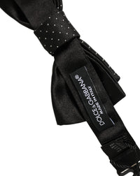 Dolce & Gabbana Dolce & Gabbana Men Black DG Polka Dot Adjustable Neck Papillon Bow Men's Tie