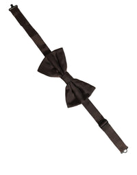 Dolce & Gabbana Dolce & Gabbana Men Brown 100% Silk Adjustable Neck Papillon Bow Men's Tie