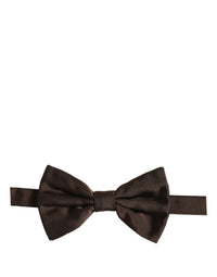 Dolce & Gabbana Dolce & Gabbana Men Brown 100% Silk Adjustable Neck Papillon Bow Men's Tie