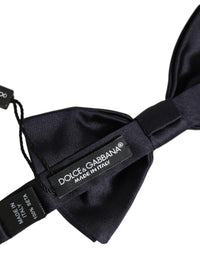 Dolce & Gabbana Dolce & Gabbana Men Black 100% Silk Adjustable Neck Papillon Bow Men's Tie