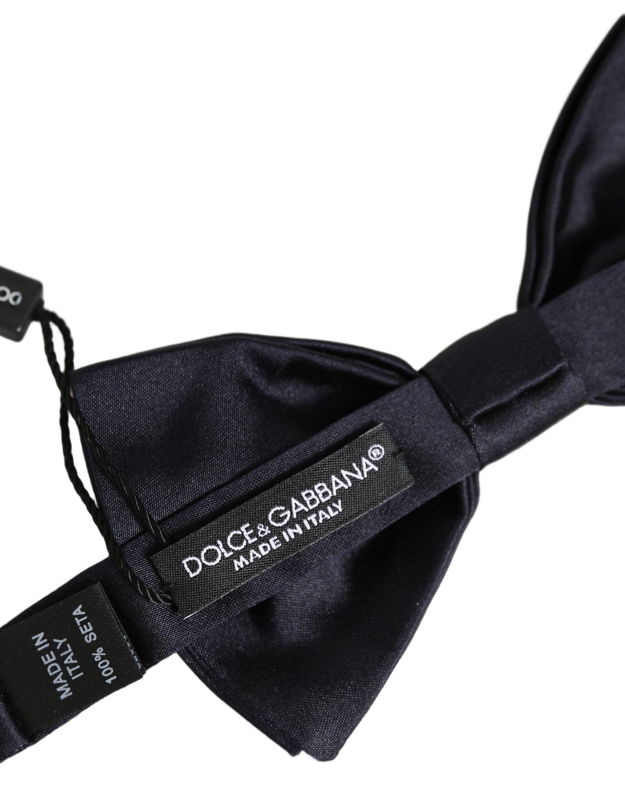 Dolce & Gabbana Dolce & Gabbana Men Black 100% Silk Adjustable Neck Papillon Bow Men's Tie