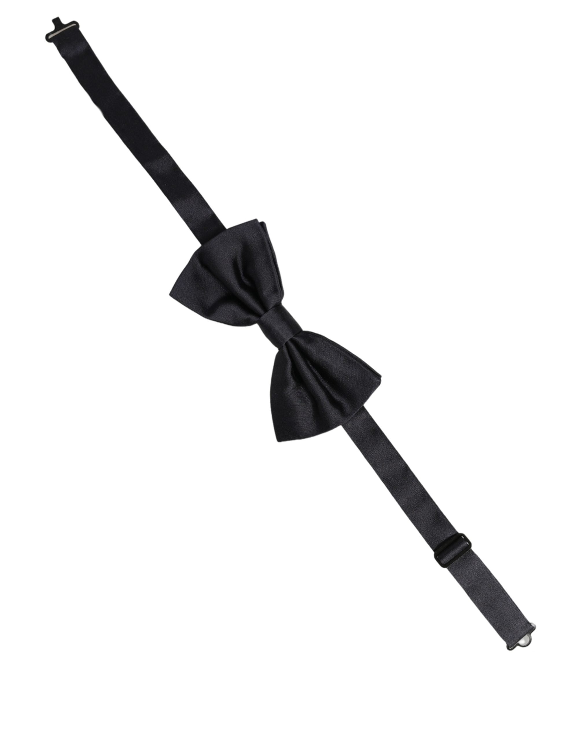 Dolce & Gabbana Dolce & Gabbana Men Black 100% Silk Adjustable Neck Papillon Bow Men's Tie