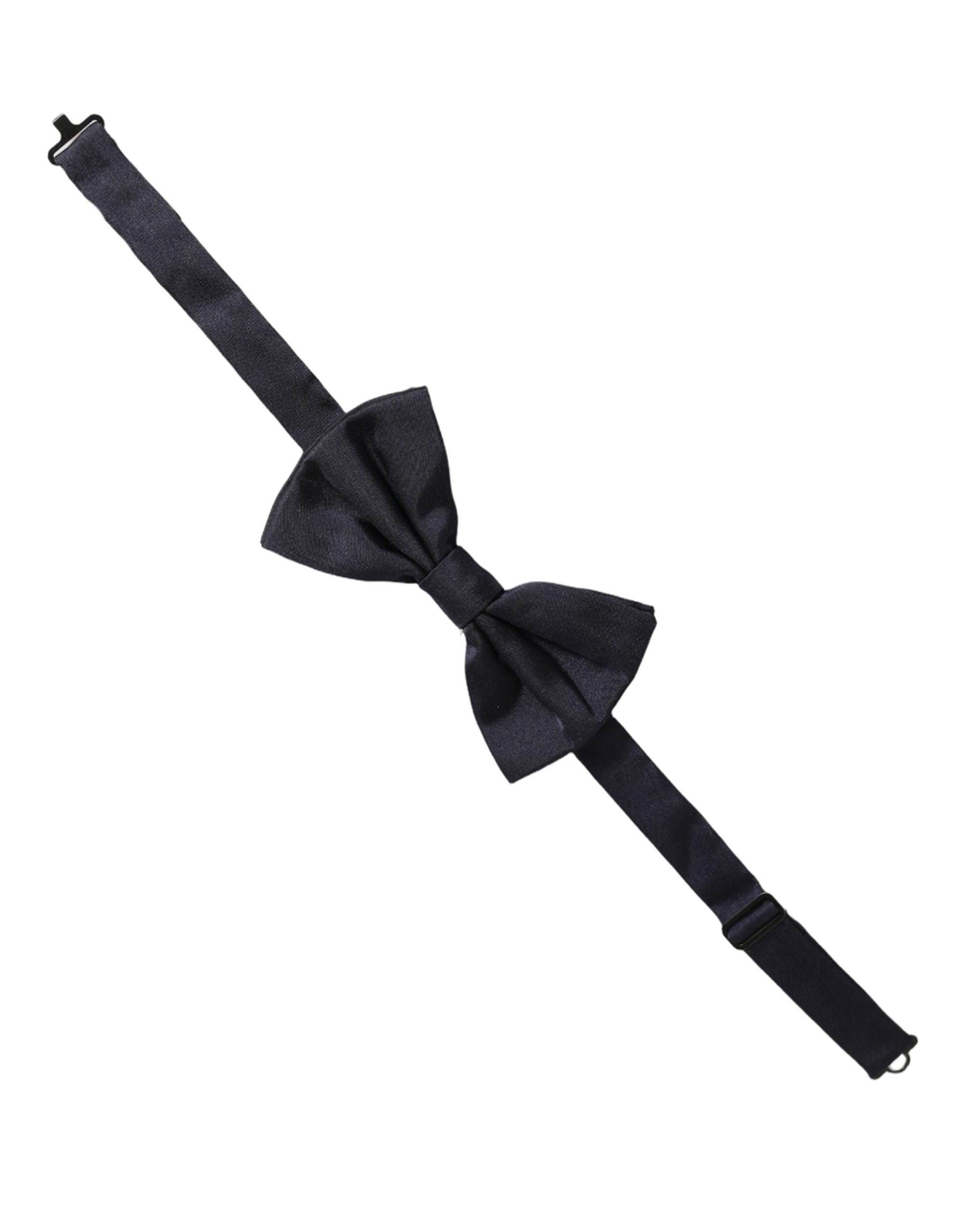 Dolce & Gabbana Dolce & Gabbana Men Dark Blue Silk Adjustable Neck Papillon Bow Men's Tie