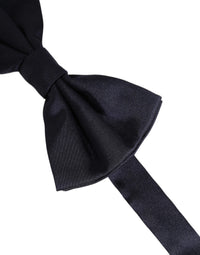 Dolce & Gabbana Dolce & Gabbana Men Dark Blue Silk Adjustable Neck Papillon Bow Men's Tie
