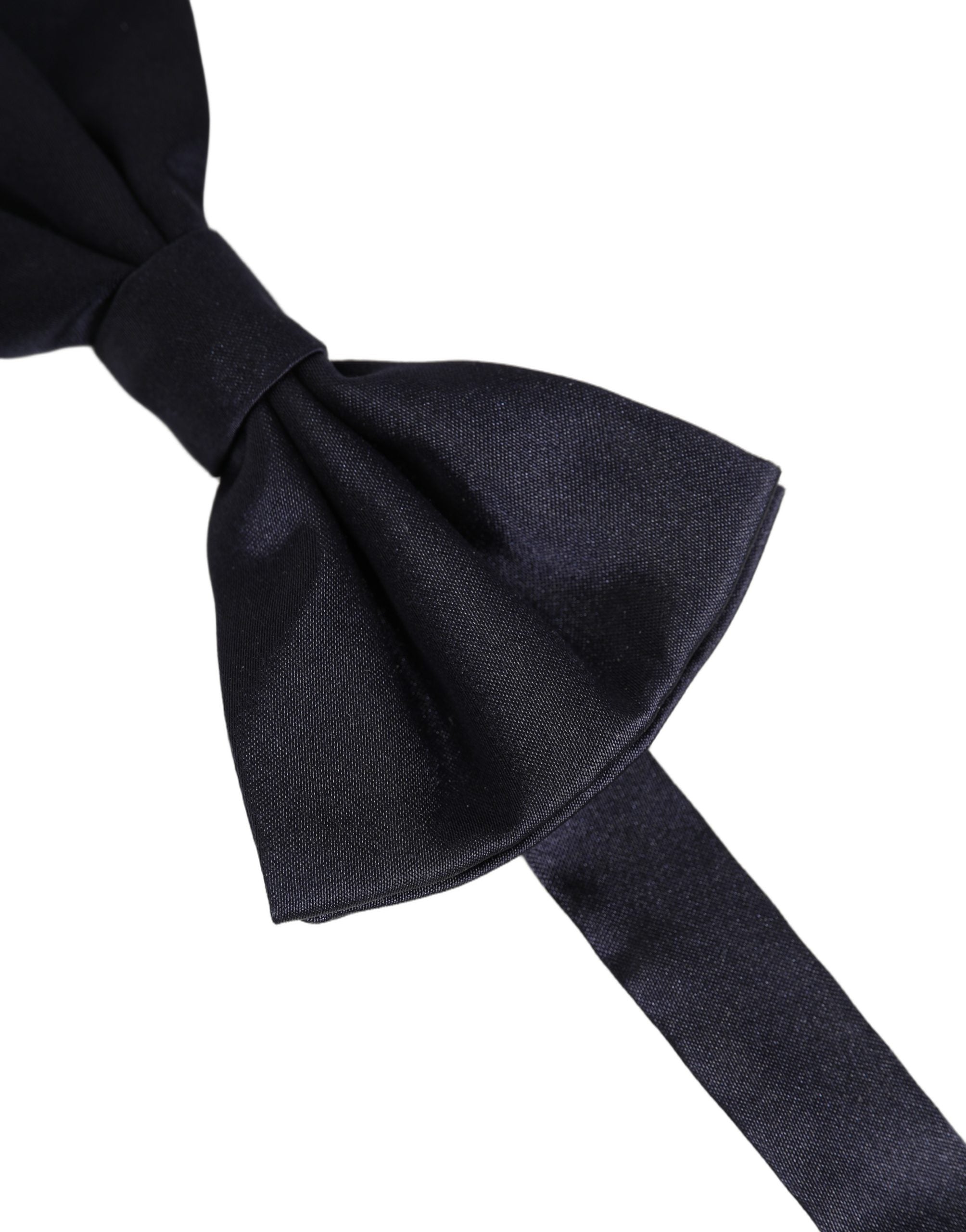 Dolce & Gabbana Dolce & Gabbana Men Dark Blue Silk Adjustable Neck Papillon Bow Men's Tie