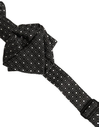 Dolce & Gabbana Dolce & Gabbana Men Black Polka Dot Silk Adjustable Neck Papillon Bow Men's Tie