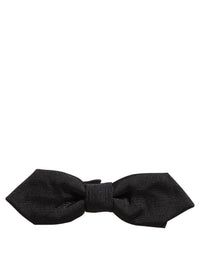 Dolce & Gabbana Dolce & Gabbana Men Black 100% Silk Adjustable Neck Papillon Bow Men's Tie