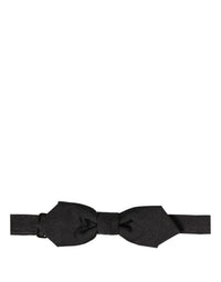 Dolce & Gabbana Dolce & Gabbana Men Black 100% Silk Adjustable Neck Papillon Bow Men's Tie