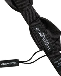 Dolce & Gabbana Dolce & Gabbana Men Black 100% Silk Adjustable Neck Papillon Bow Men's Tie