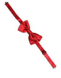 Dolce & Gabbana Dolce & Gabbana Men Red 100% Silk Adjustable Neck Papillon Bow Men's Tie