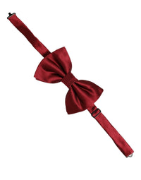 Dolce & Gabbana Dolce & Gabbana Men Red 100% Silk Adjustable Neck Papillon Bow Men's Tie