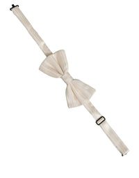 Dolce & Gabbana Dolce & Gabbana Men White 100% Silk Adjustable Neck Papillon Bow Men's Tie