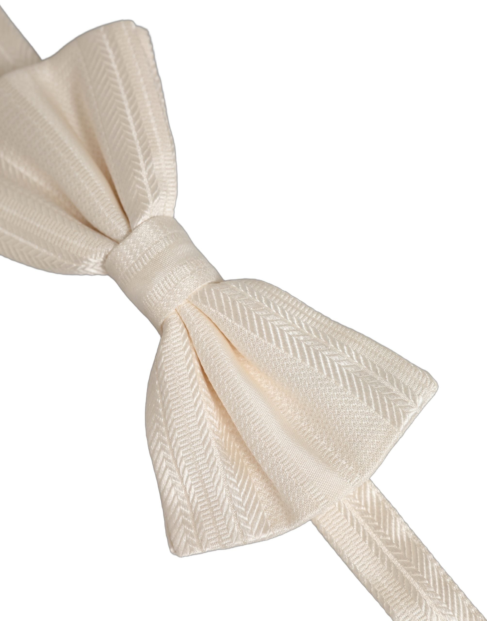 Dolce & Gabbana Dolce & Gabbana Men White 100% Silk Adjustable Neck Papillon Bow Men's Tie