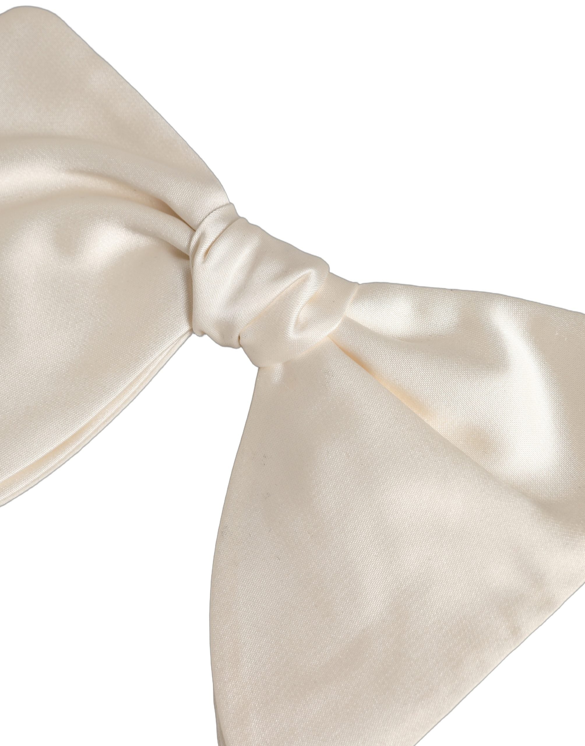 Dolce & Gabbana Dolce & Gabbana Men White 100% Silk Adjustable Neck Papillon Bow Men's Tie