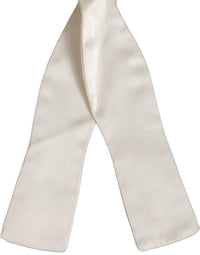 Dolce & Gabbana Dolce & Gabbana Men White 100% Silk Adjustable Neck Papillon Bow Men's Tie