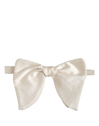 Dolce & Gabbana Dolce & Gabbana Men White 100% Silk Adjustable Neck Papillon Bow Men's Tie