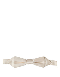 Dolce & Gabbana Dolce & Gabbana Men White 100% Silk Adjustable Neck Papillon Bow Men's Tie