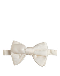 Dolce & Gabbana Dolce & Gabbana Men White 100% Silk Adjustable Neck Papillon Bow Men's Tie