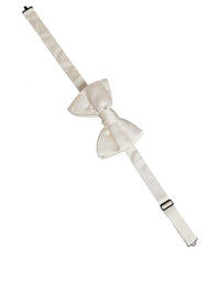 Dolce & Gabbana Dolce & Gabbana Men White 100% Silk Adjustable Neck Papillon Bow Men's Tie