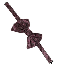 Dolce & Gabbana Dolce & Gabbana Men Maroon 100% Silk Adjustable Neck Papillon Bow Men's Tie