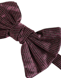 Dolce & Gabbana Dolce & Gabbana Men Maroon 100% Silk Adjustable Neck Papillon Bow Men's Tie