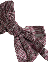 Dolce & Gabbana Dolce & Gabbana Men Maroon 100% Silk Adjustable Neck Papillon Bow Men's Tie