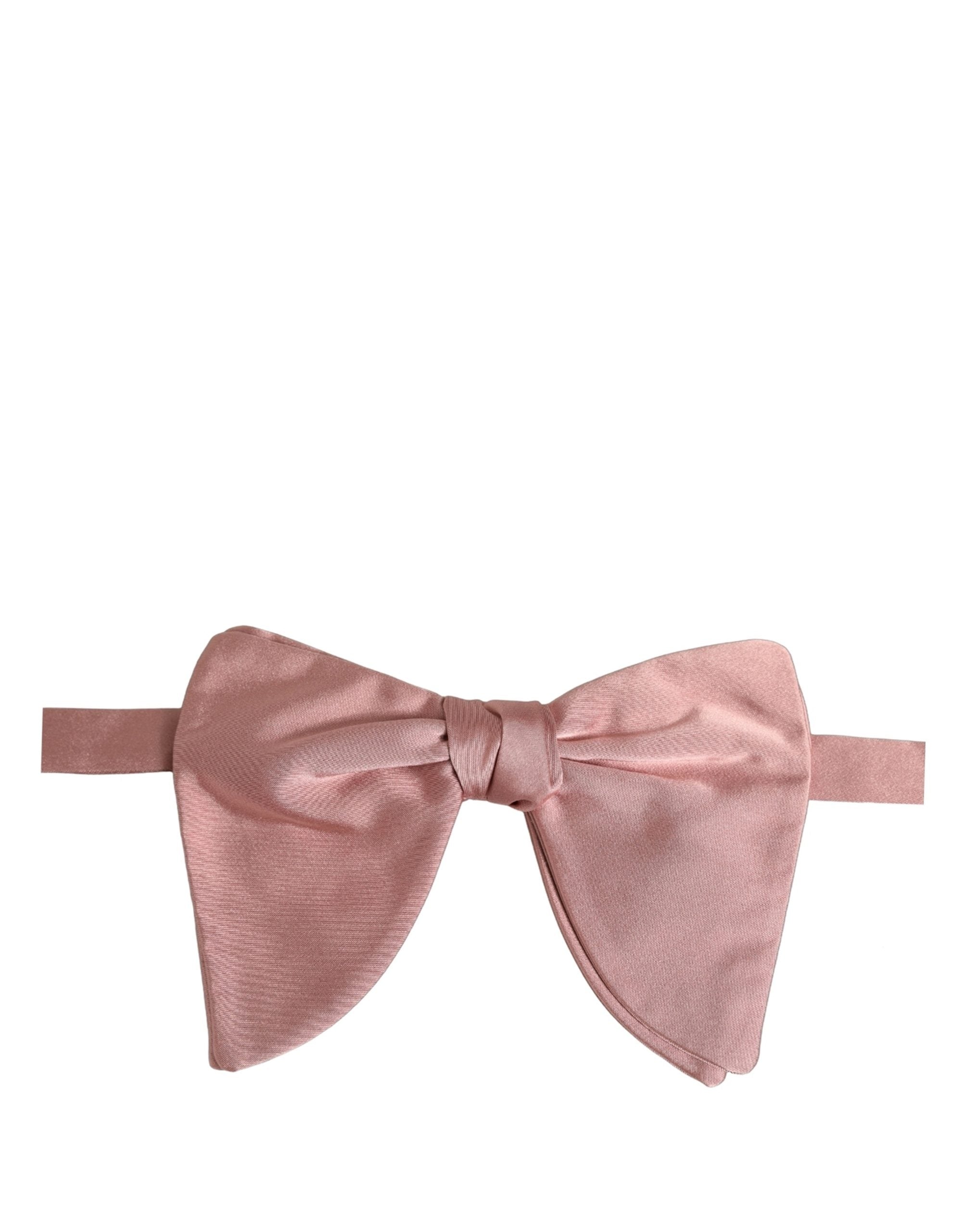 Dolce & Gabbana Dolce & Gabbana Men Pink 100% Silk Adjustable Neck Papillon Bow Men's Tie