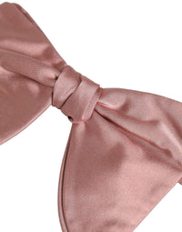 Dolce & Gabbana Dolce & Gabbana Men Pink 100% Silk Adjustable Neck Papillon Bow Men's Tie