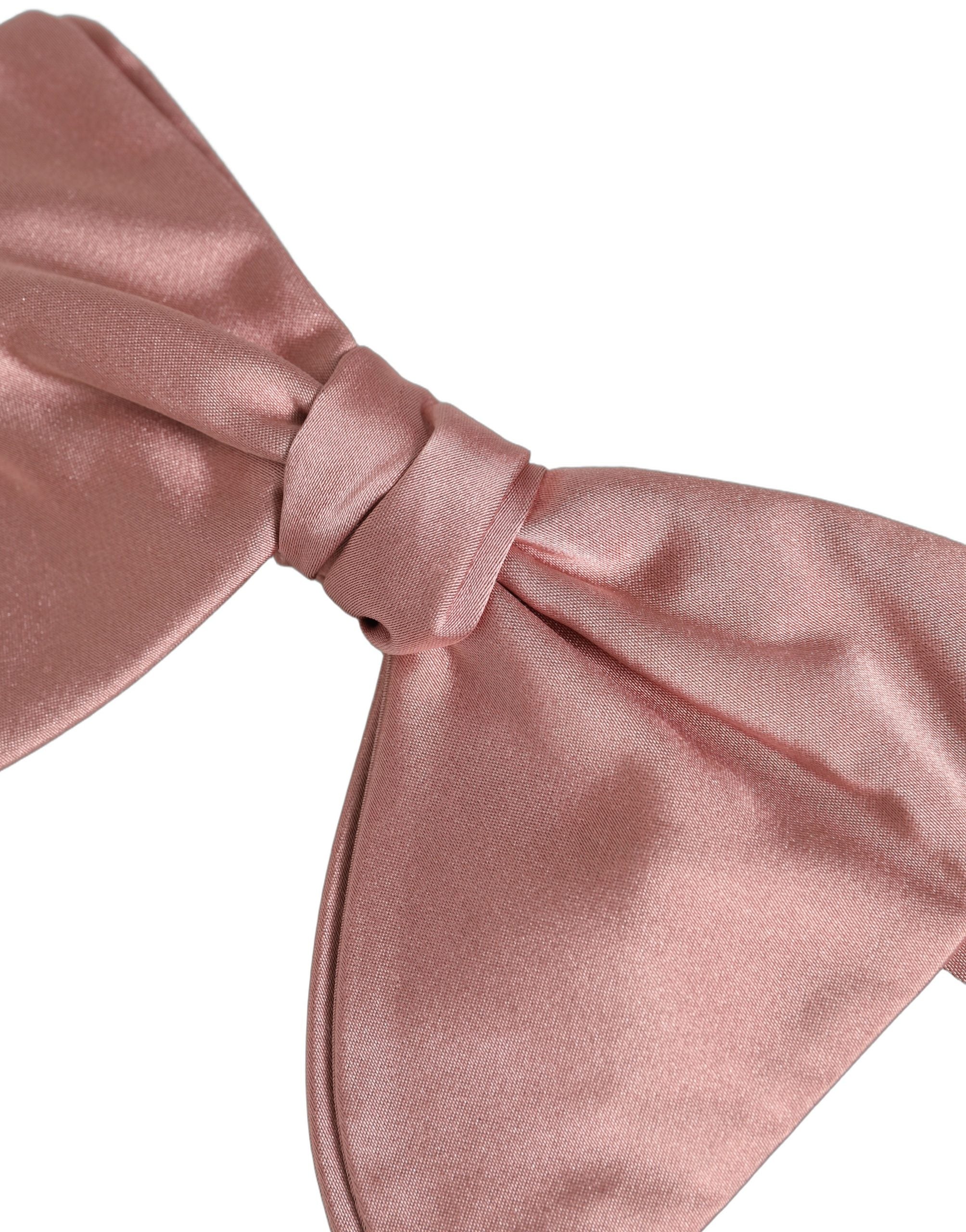 Dolce & Gabbana Dolce & Gabbana Men Pink 100% Silk Adjustable Neck Papillon Bow Men's Tie