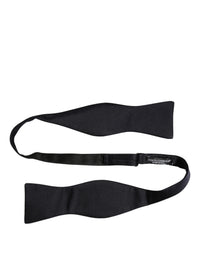 Dolce & Gabbana Dolce & Gabbana Men Black 100% Silk Adjustable Neck Papillon Bow Men's Tie