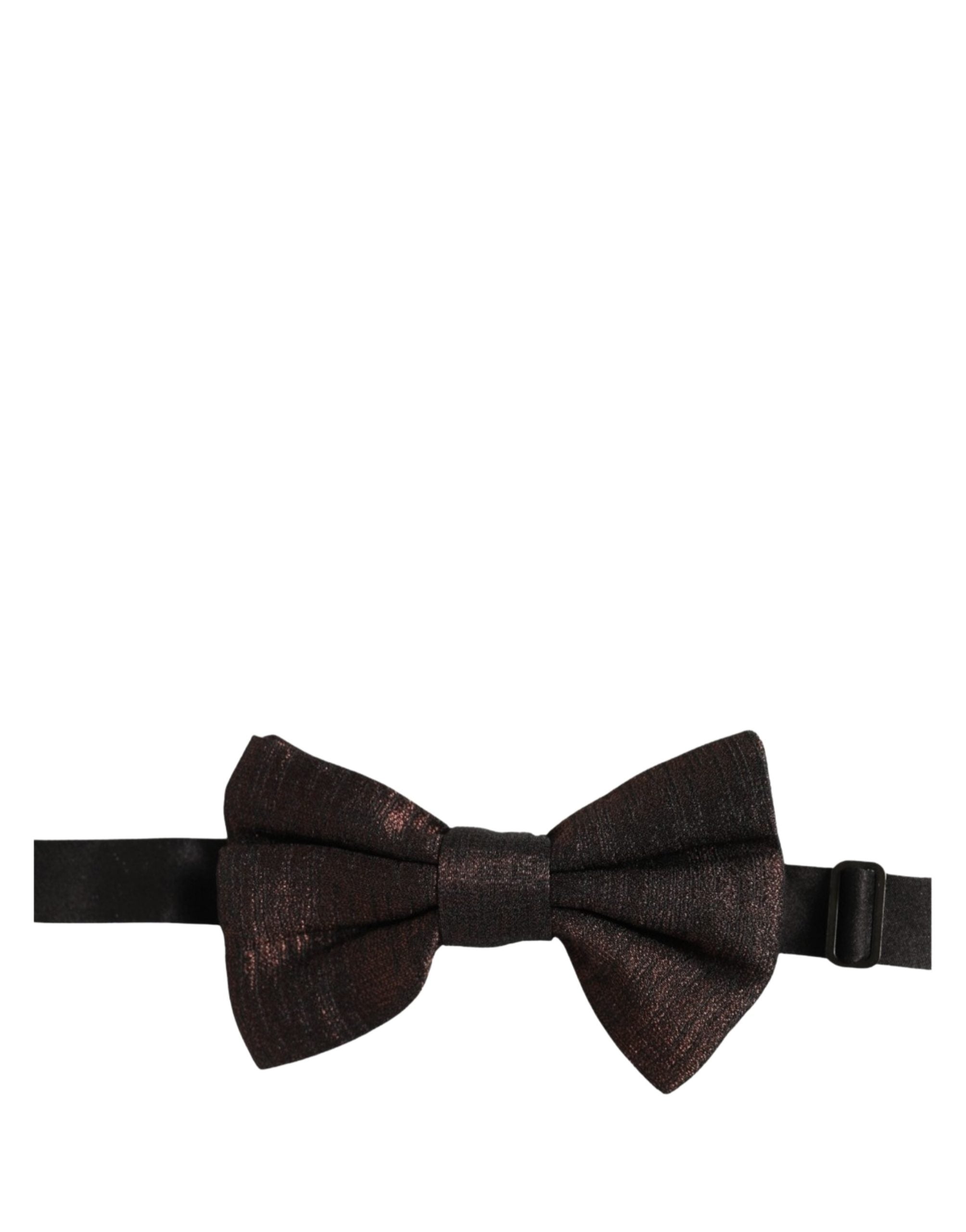 Dolce & Gabbana Dolce & Gabbana Men Brown 100% Silk Adjustable Neck Papillon Bow Men's Tie