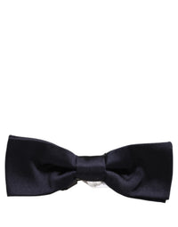 Dolce & Gabbana Dolce & Gabbana Men Dark Blue 100% Silk Adjustable Neck Papillon Bow Men's Tie