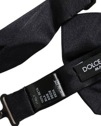 Dolce & Gabbana Dolce & Gabbana Men Black 100% Silk Adjustable Neck Papillon Bow Men's Tie