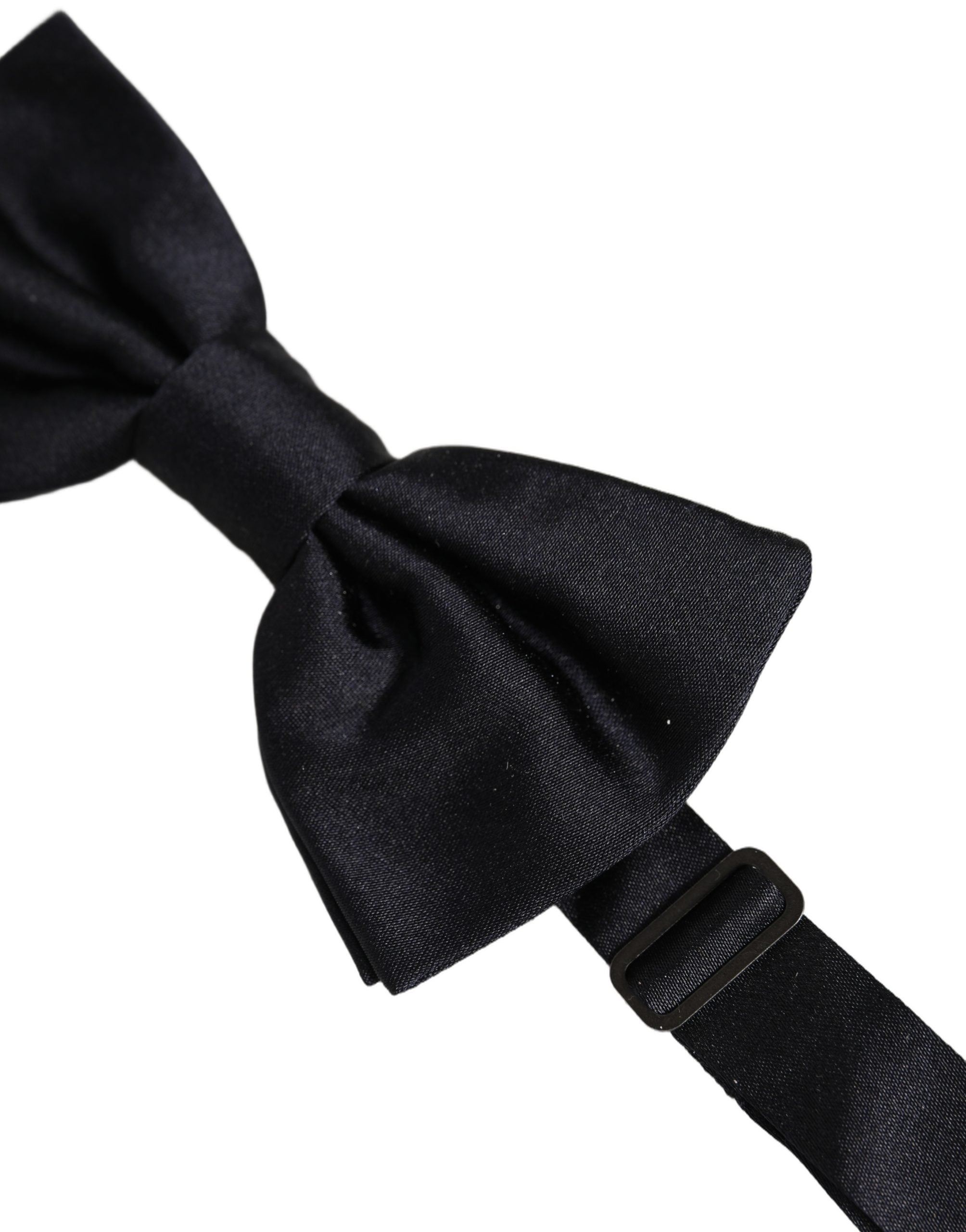 Dolce & Gabbana Dolce & Gabbana Men Black 100% Silk Adjustable Neck Papillon Bow Men's Tie