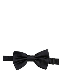 Dolce & Gabbana Dolce & Gabbana Men Black 100% Silk Adjustable Neck Papillon Bow Men's Tie