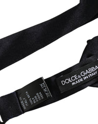 Dolce & Gabbana Dolce & Gabbana Men Black 100% Silk Adjustable Neck Papillon Bow Men's Tie