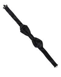 Dolce & Gabbana Dolce & Gabbana Men Black 100% Silk Adjustable Neck Papillon Bow Men's Tie
