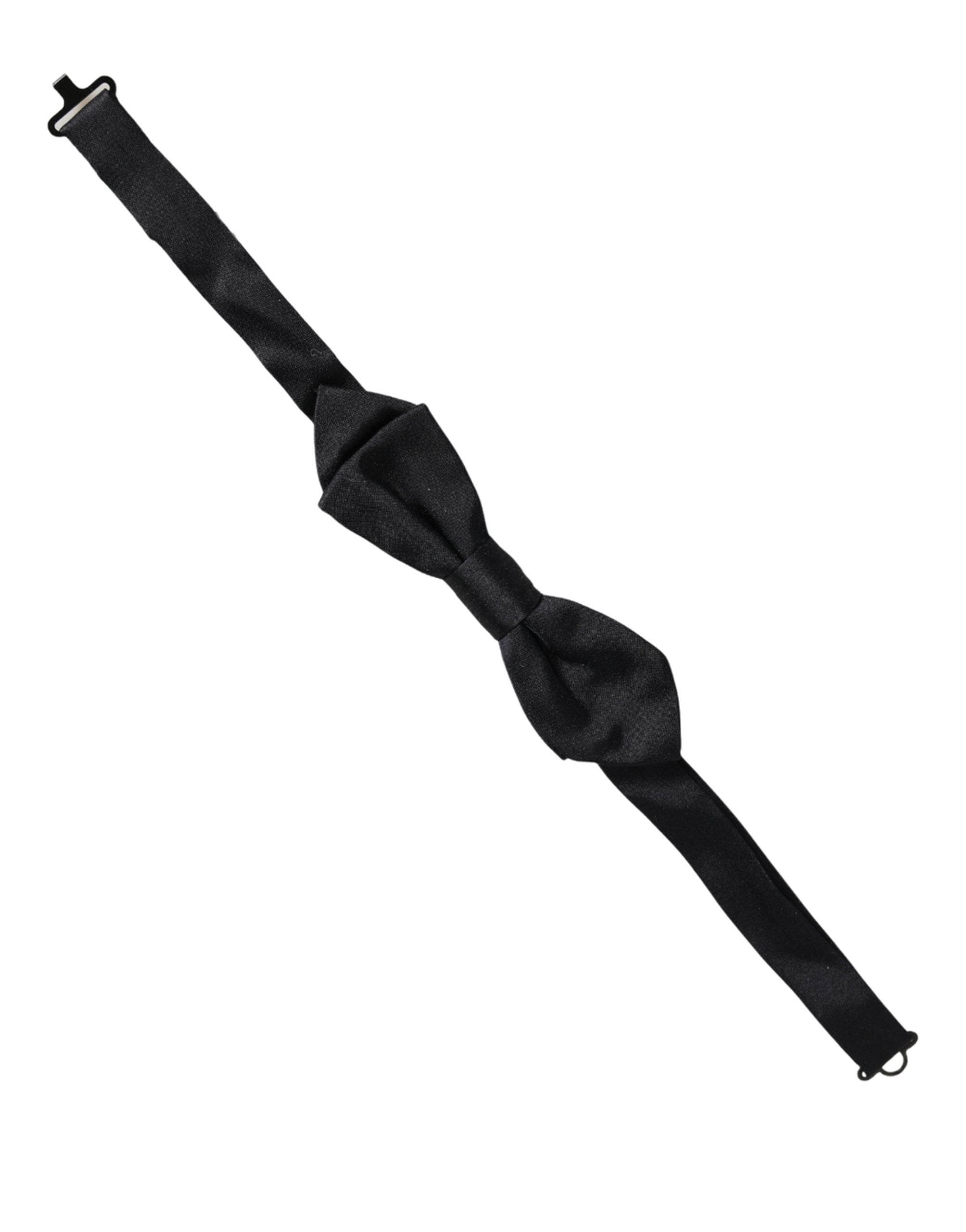 Dolce & Gabbana Dolce & Gabbana Men Black 100% Silk Adjustable Neck Papillon Bow Men's Tie