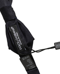 Dolce & Gabbana Dolce & Gabbana Men Black 100% Silk Adjustable Neck Papillon Bow Men's Tie