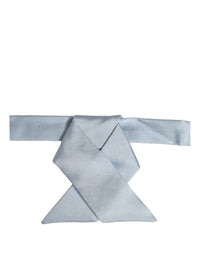 Dolce & Gabbana Dolce & Gabbana Men Light Blue SIlk Adjustable Neck Papillon Bow Men's Tie