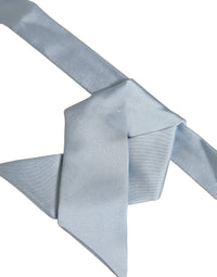 Dolce & Gabbana Dolce & Gabbana Men Light Blue SIlk Adjustable Neck Papillon Bow Men's Tie