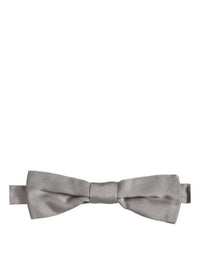Dolce & Gabbana Dolce & Gabbana Men Gray 100% Silk Adjustable Neck Papillon Bow Men's Tie
